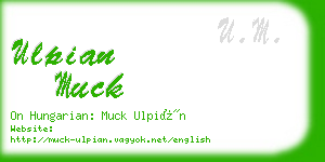 ulpian muck business card